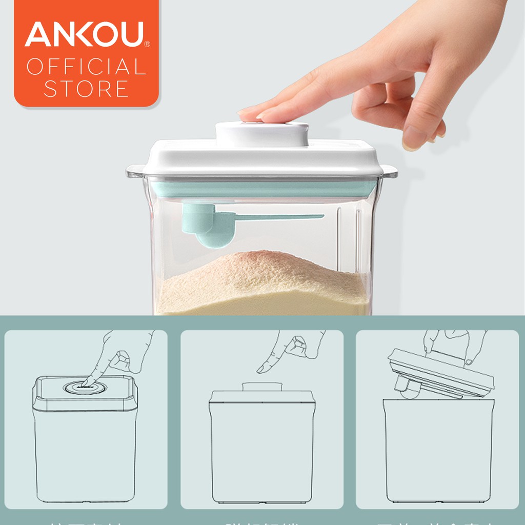 Hộp Đựng Sữa Bột Có Nắp Đậy Chống Ẩm Dung Tích 2300ml