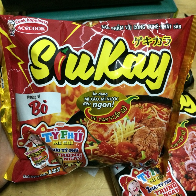 Mỳ Nấu Trộn SiuKay AceCook Bò 128g