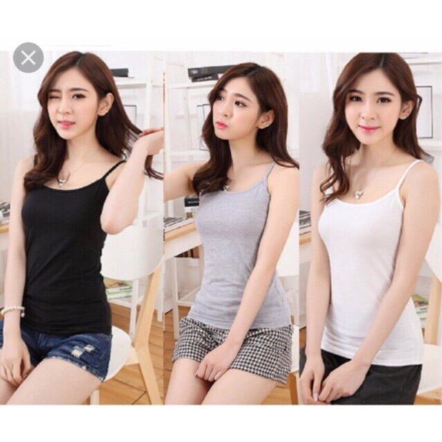 ÁO 2 DÂY THUN COTTON