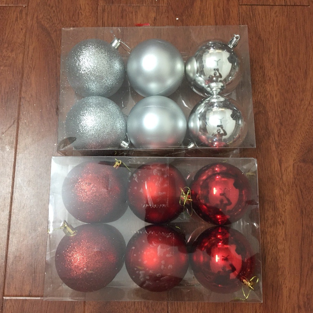 [GIÁ SỈ- PHỤ KIỆN GIÁNG SINH] SET 6 CHÂU TRANG TRÍ CÂY THÔNG NOEL