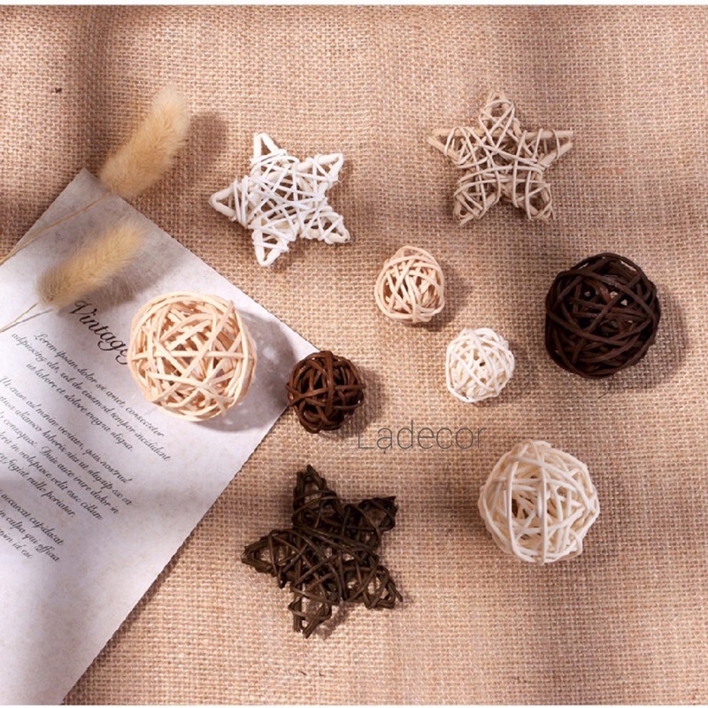 Cầu mây handmade hình sao,hình trái tim làm đạo cụ chụp ảnh,trang trí