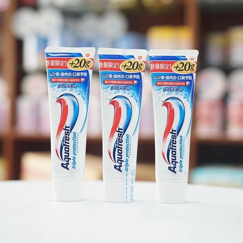 Kem đánh răng Aquafresh/Muối Sunstar/White&White Nhật Bản tuýp mẫu mới, ngăn ngừa sâu răng