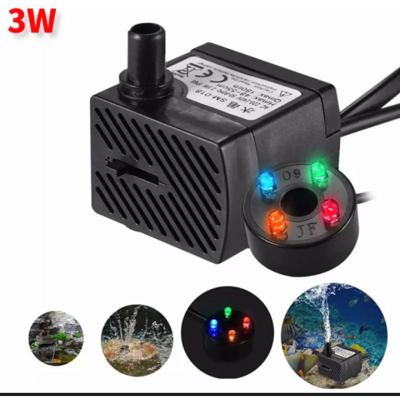 MÁY BƠM NƯỚC LỌC NƯỚC BỂ CÁ CẢNH BƠM CHÌM CÓ ĐÈN LED CỰC ĐẸP LOẠI TỐT