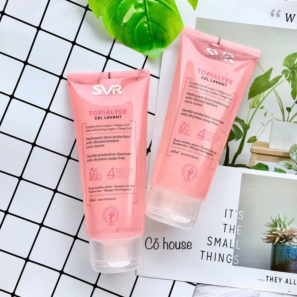 Gel Svr Topialyse Gel Lavant - Gel rửa mặt và tắm SVR Topialyse Dành Cho Da Khô Và Nhạy Cảm