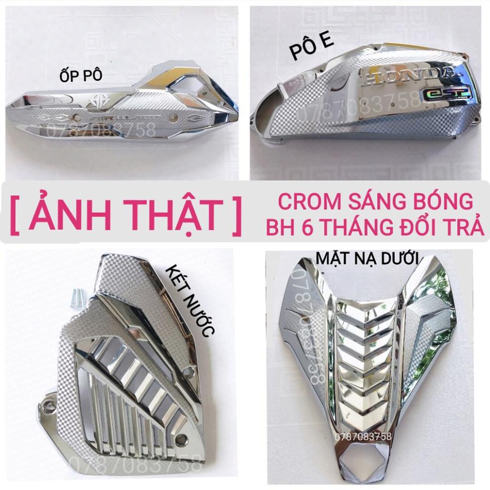 ỐP XE AIRBLADE MẠ CROM (2016 - 2019) tùy chọn 20 món .Hàng loại 1