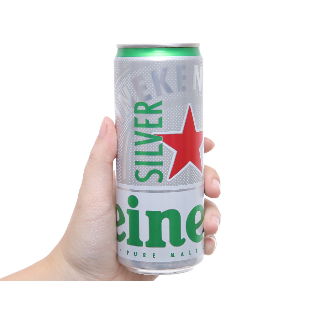 [ Hoả tốc ]Thùng 24 lon bia Heineken xanh và Silver 330ml mẫu tết 2022