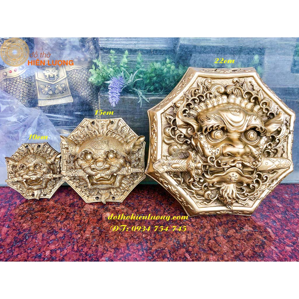 Mặt Hổ Phù Bằng Đồng Phong Thủy Trấn Trạch Treo Trước Cửa Và Ban Công