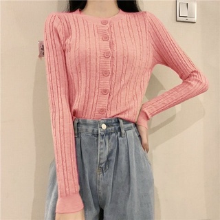 Áo len vặn thừng cổ tròn