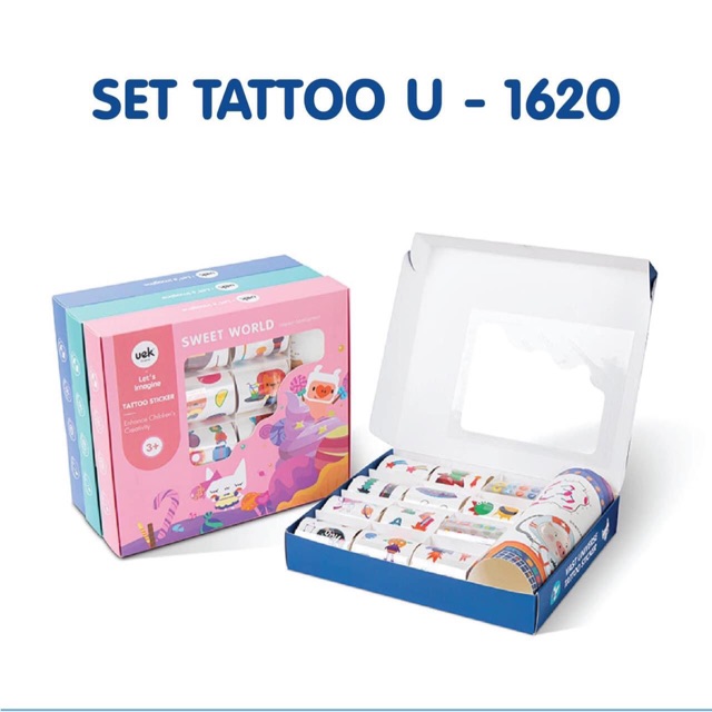SET TATTOO STICKER CHO BÉ UEK- CHính Hãng