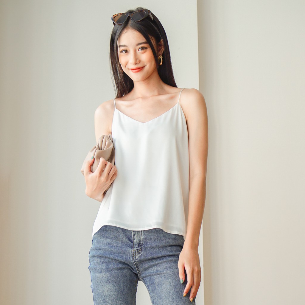 [Mã WABRWA8 giảm 15% đơn 99k] Áo kiểu 2 dây lụa satin Méo Shop Latia | BigBuy360 - bigbuy360.vn