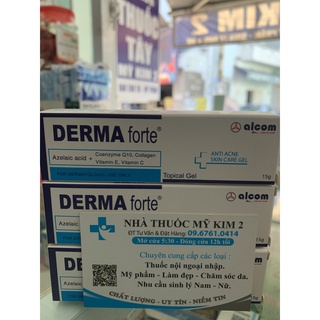 Derma forte gel- kem giảm mụn ngừa thâm trứng cá, mụn ẩn, mụn đầu đen 15g- nhà thuốc mỹ kim