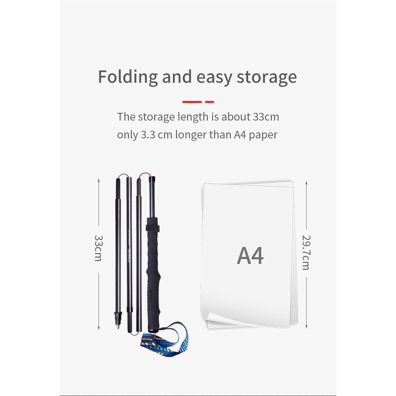 Gậy Leo Núi AONIJIE E4204 Chất Liệu Sợi Carbon Siêu Nhẹ