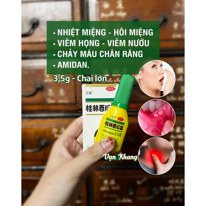 Tây Qua Sương Quế Lâm Giảm nhiệt miệng 3.5gram chai lớn