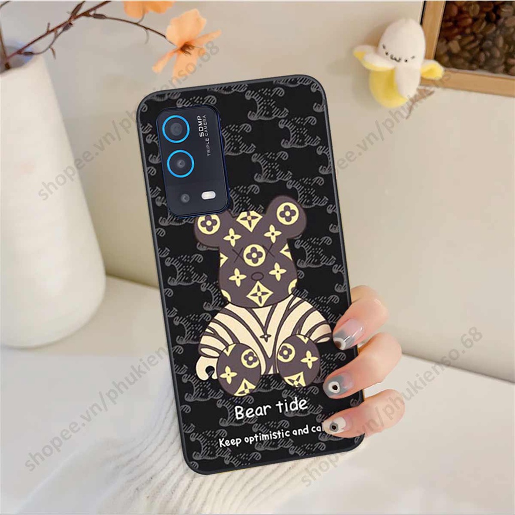 Ốp lưng điện thoại Oppo A54 / A55 elegant, gấu be@rbrick cao cấp, vỏ ốp rẻ đẹp