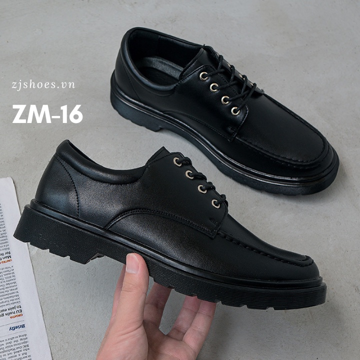 Giày nam da >ZM16< kiểu Hong Kong - Tăng chiều cao - phối đồ cool ngầu