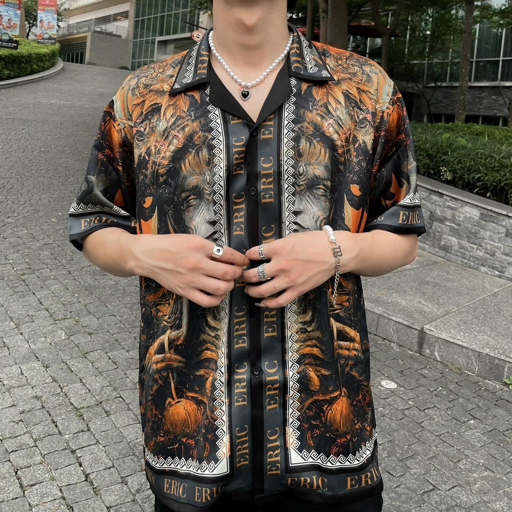 ERIC - Sơmi lụa dáng rộng Oversize kiểu Unisex cho Nam/Nũ THODAN Curban shirt