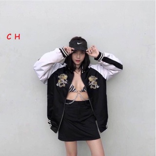 Áo Bomber thêu rồng chất gió dày C'OU443