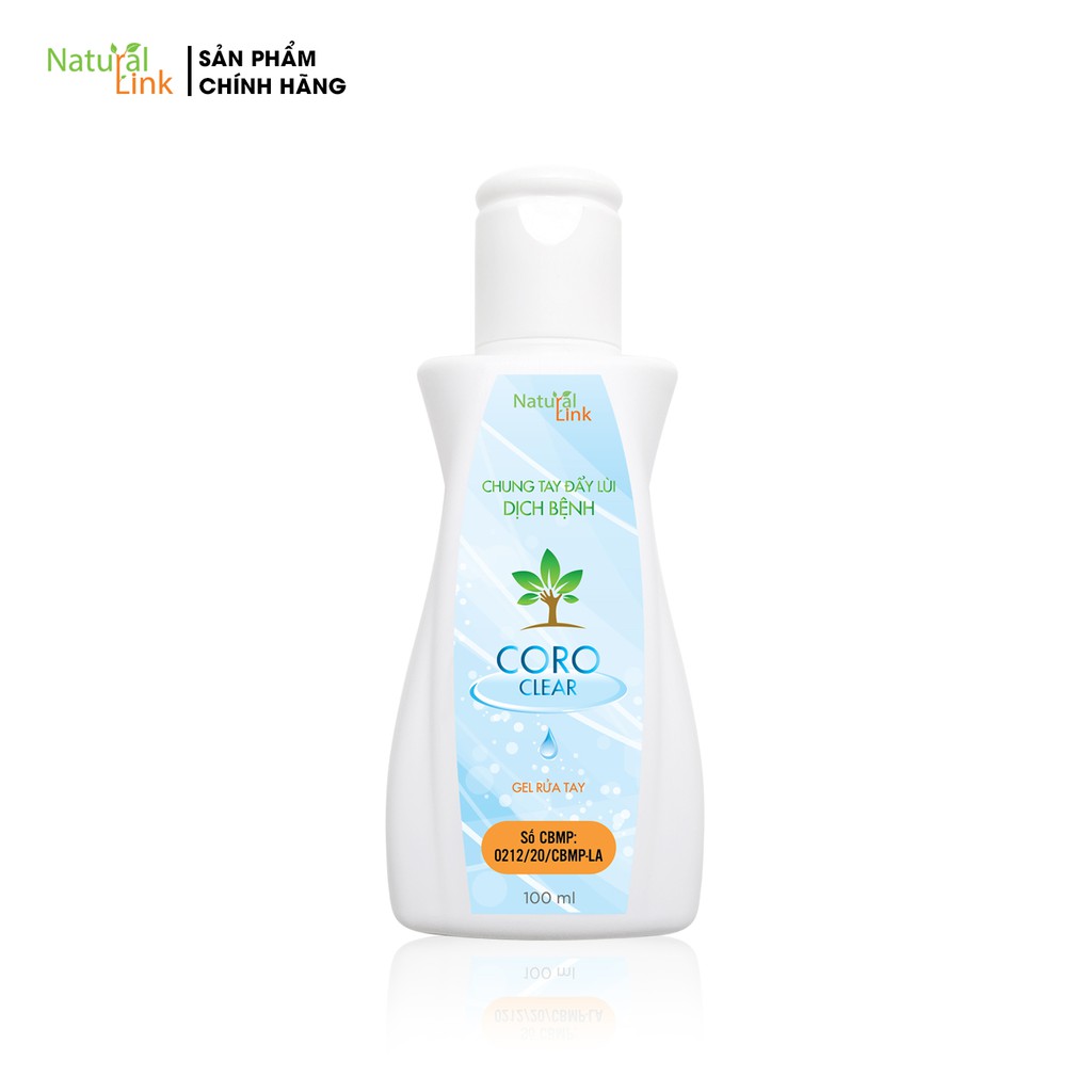 Gel rửa tay khô cao cấp CORO CLEAR - Đạt tiêu chuẩn GMP-WHO ( XANH) Chai 100 ml