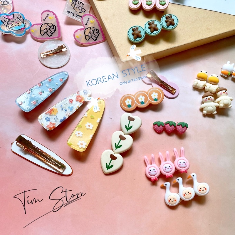 Kẹp tóc mái nữ phong cách hàn quốc cute dễ thương nhiều mẫu TIMSTORE