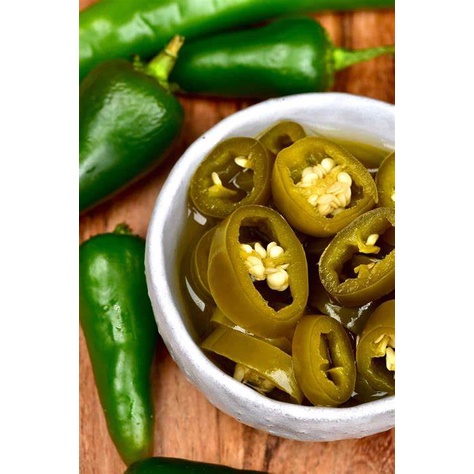 Ớt jalapeno muối chua nguyên quả/ xắt lát La Morena Pickled Jalapeno Peppers Lamorena 372/800g