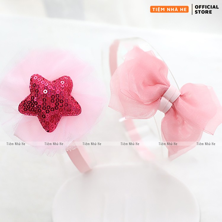 Băng Đô Turban Cho Bé Gái Sơ Sinh Cài Tóc Thời Trang Hàn Quốc Cute Dễ Thương