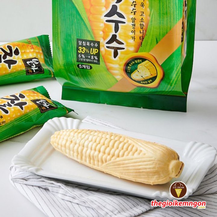 Kem bánh bắp Ice Waffle Corn Original Lotte Hàn Quốc 140ml | WebRaoVat - webraovat.net.vn