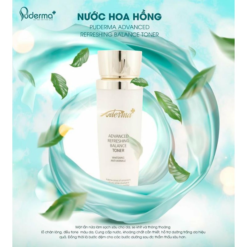 #PUDERMA NƯỚC HOA HỒNG (TONER) MỸ PHẨM CAO CẤP HÀN QUỐC