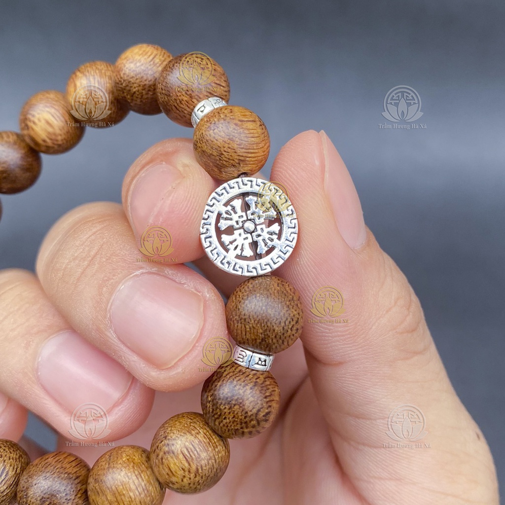 Vòng tay bánh xe luân hồi trầm hương HÀ XÁ bình an, may mắn và tài lộc