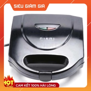 Máy Kẹp Nướng Bánh Mì NIKAI, Ép Bánh Sandwich, Rán Trứng, Làm Đồ Ăn Sáng, Nướng Thịt 2 Mặt Đa Năng 💖 Bizz Store