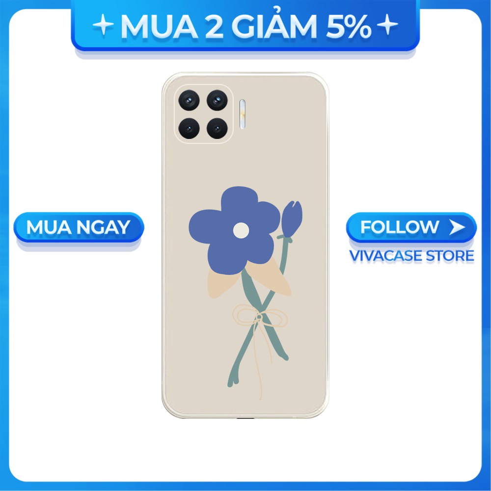 Ốp lưng cạnh vuông OPPO A1K/A5S/A74/A54/....viền bảo vệ camera hình Hoa Tím