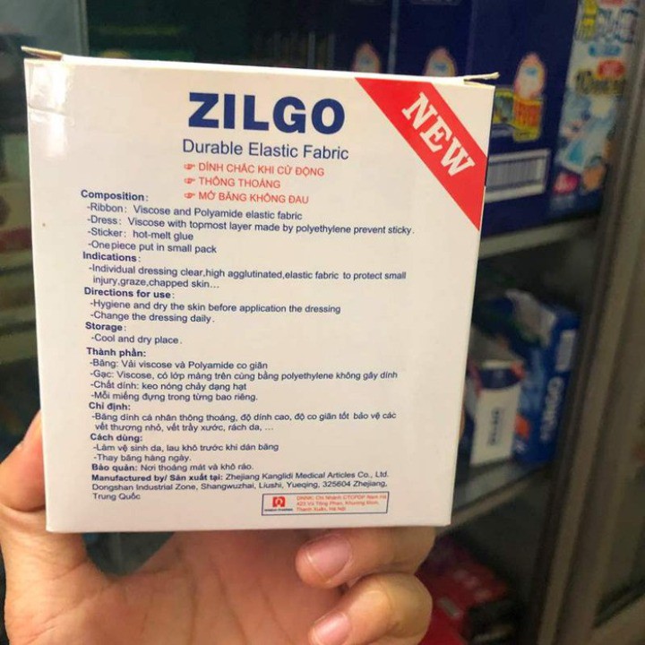 Băng Dán Cá Nhân Zilgo ❤️CHÍNH HÃNG  Tiện lợi, an toàn, dễ sử dụng, băng vết thương nhỏ nhanh chóng