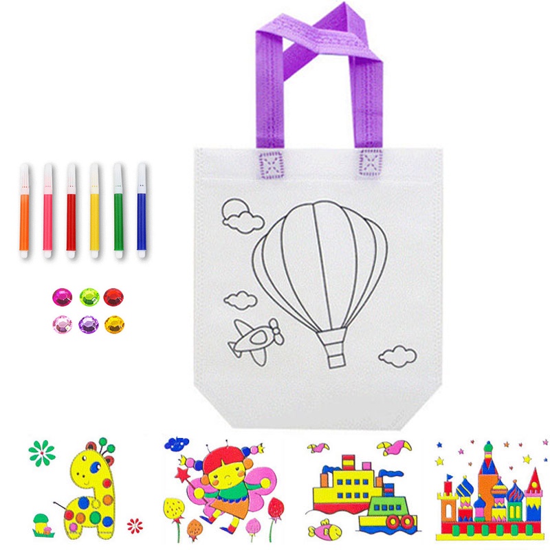 Bộ Đồ Chơi Tô Màu Sắc Không Độc Hại Kèm Bút Vẽ Thú Vị Cho Các Bé