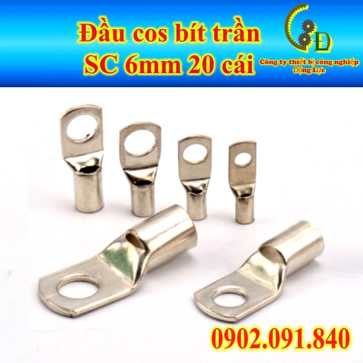 Đầu cos dây điện bít SC 16-8 SC 10-6-8, đầu cốt đồng bấm dây điện 16mm 10mm, cosse  nối bình acquy, dây hàn