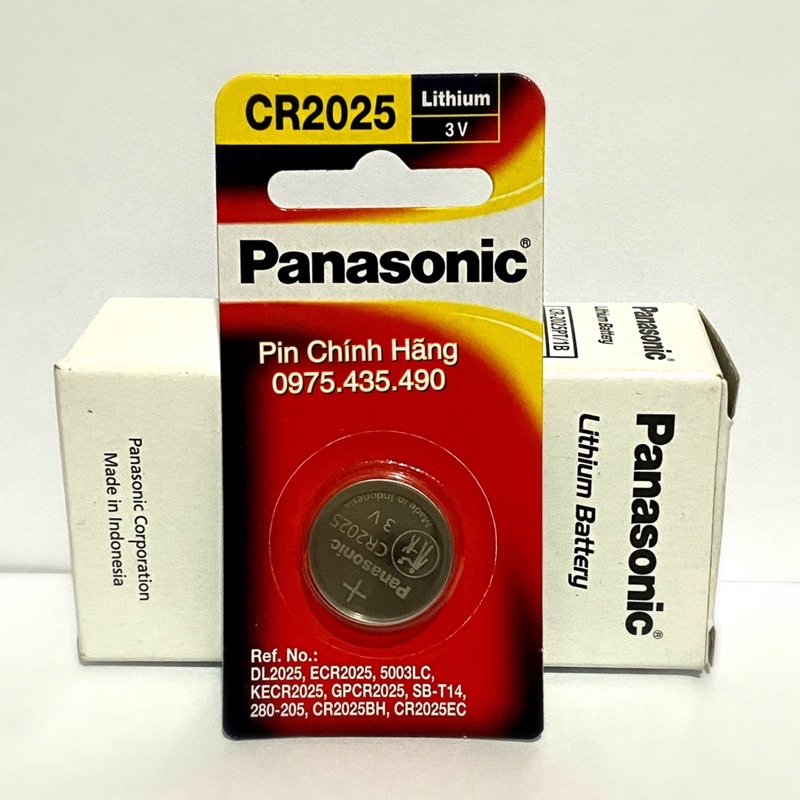 Combo 5 Vỉ Pin CR2025 Panasonic Cao Cấp Hàng Chính Hãng Made in Indonesia