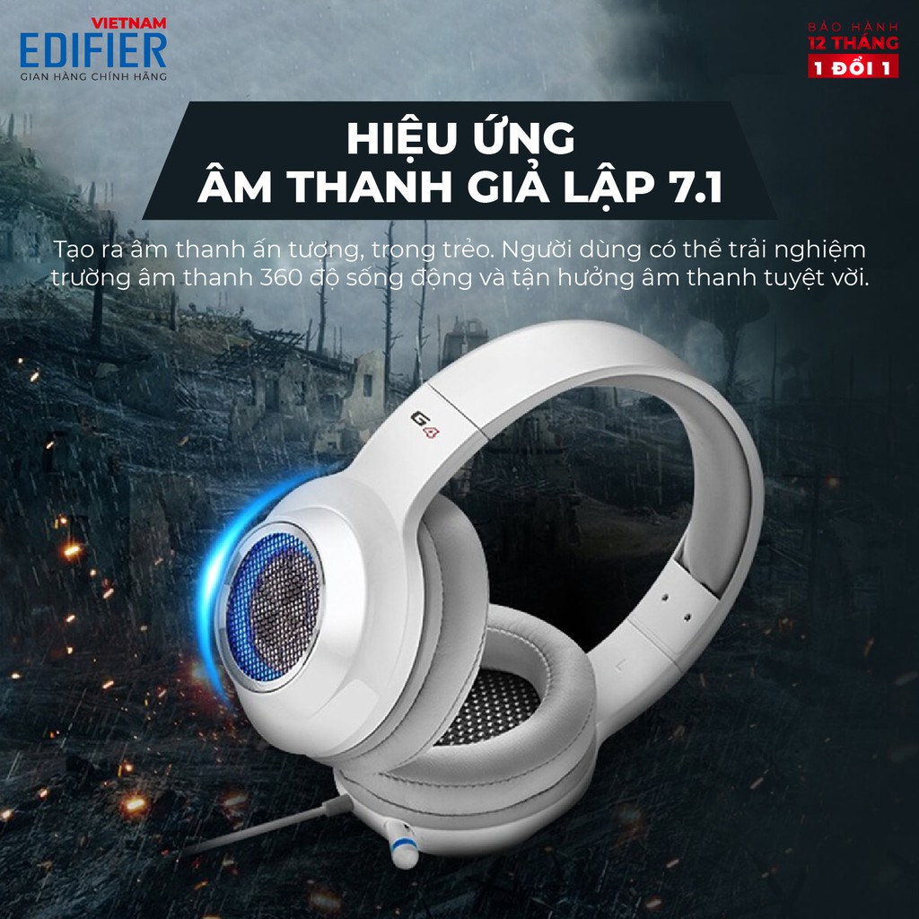 Tai nghe gaming âm thanh 7.1 EDIFIER G4 SE Kèm Mic đàm thoại Chống ồn - Hàng chính hãng Bảo hành 12 tháng 1 đổi 1