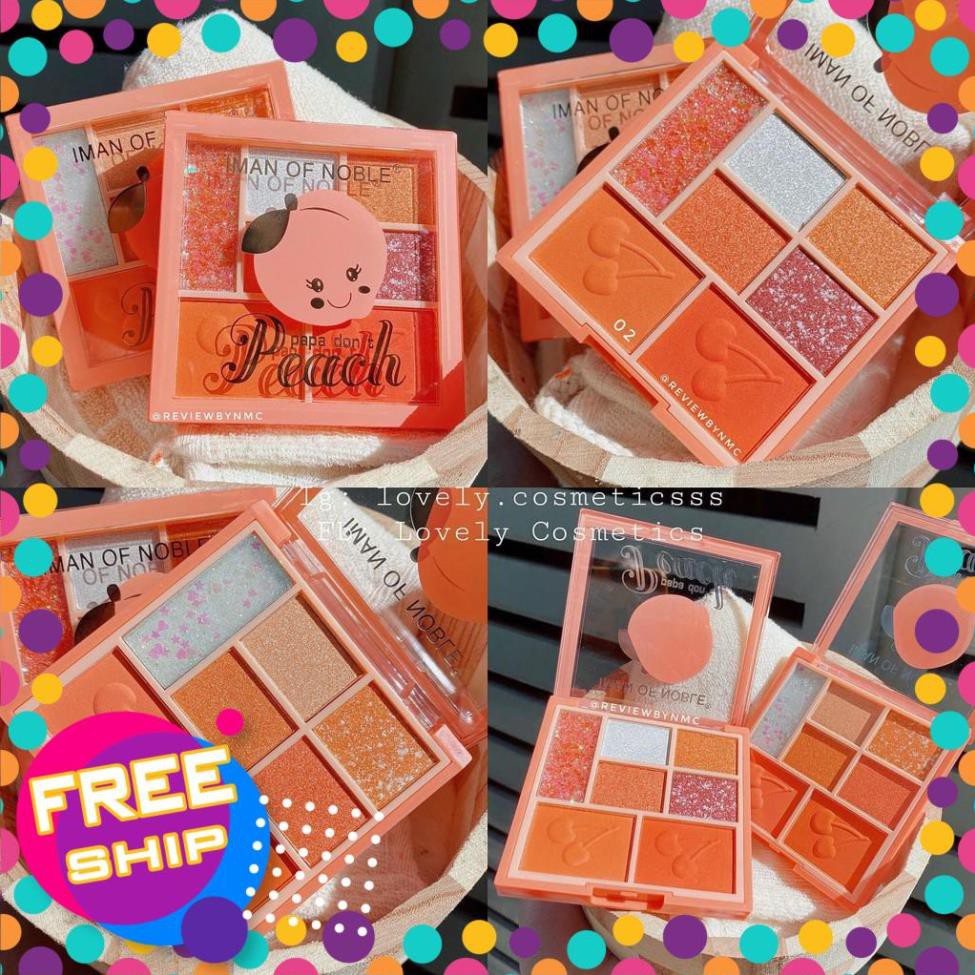 [FreeshipMax] 🍒Nhủ mắt kim tuyến iMan 🍑Peach 7 ô & má hồng🍒