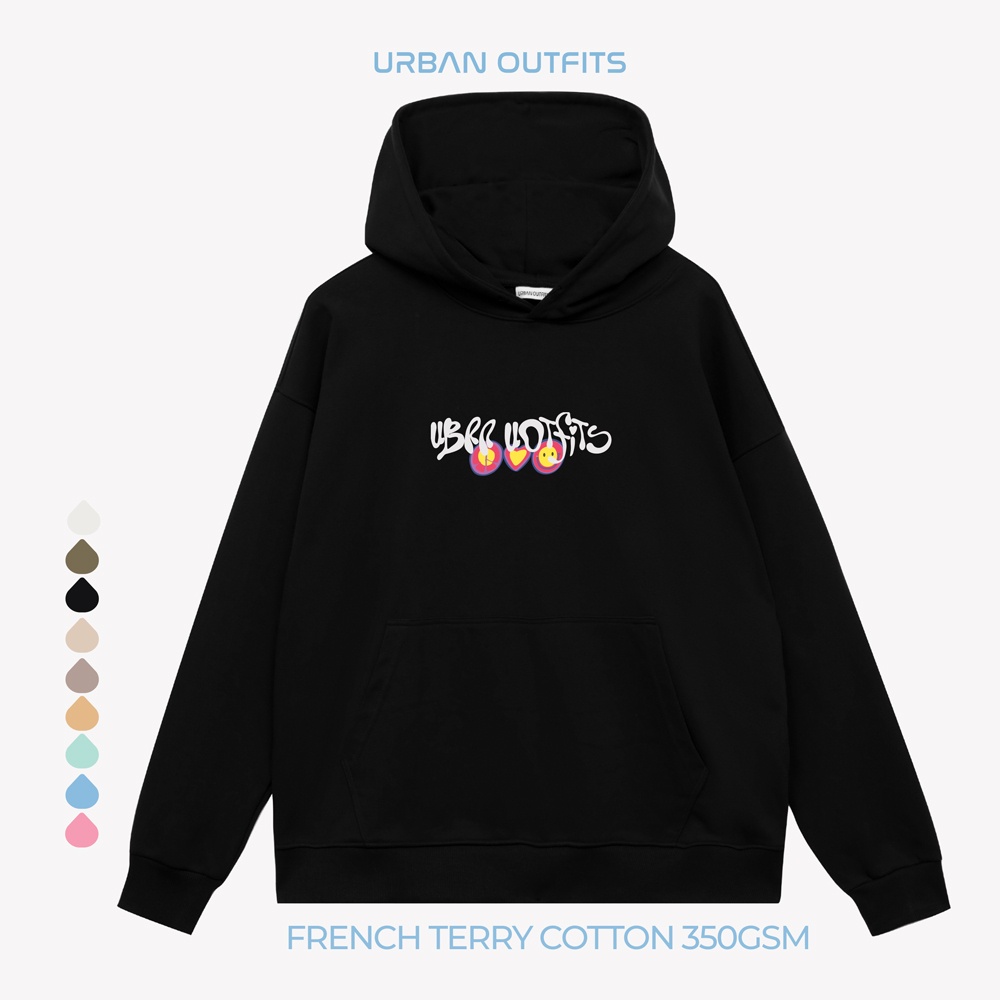 Áo Hoodie Form Rộng URBAN OUTFITS HOO149 Kiểu In Hình  ver 2.0 Thun Cotton Frech Terry 350GSM Local Brand