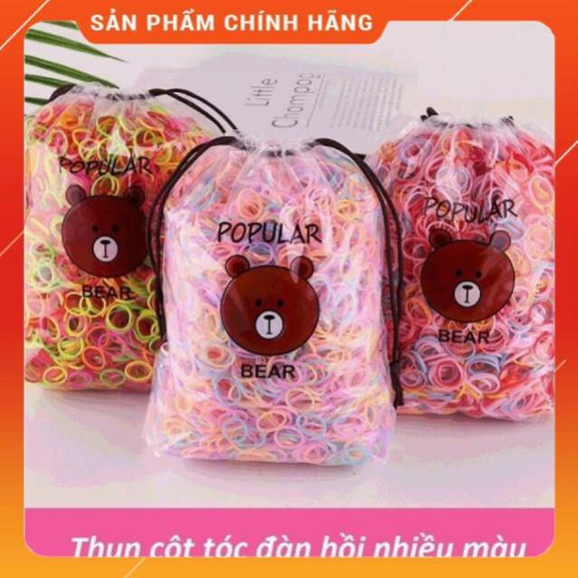 Túi Gấu 2000 Thun Cột Tóc Co Dãn Nhiều Màu Cho Bé