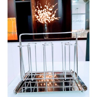 Khay cốc uống nước inox cao cấp