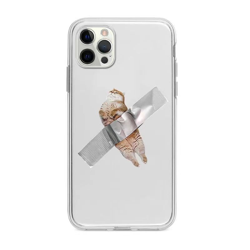 Ốp Điện Thoại Mềm In Hình Mèo Thời Trang Cho iphone 6s / 7 / 8plus / xr / 11 / 12 / 13promax / 14