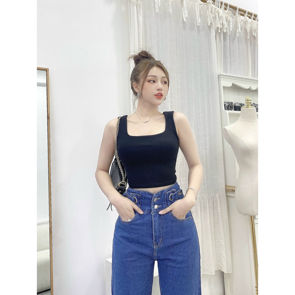 Áo sát nách croptop CRAZYTEEN thun phong nách năng động AT0117