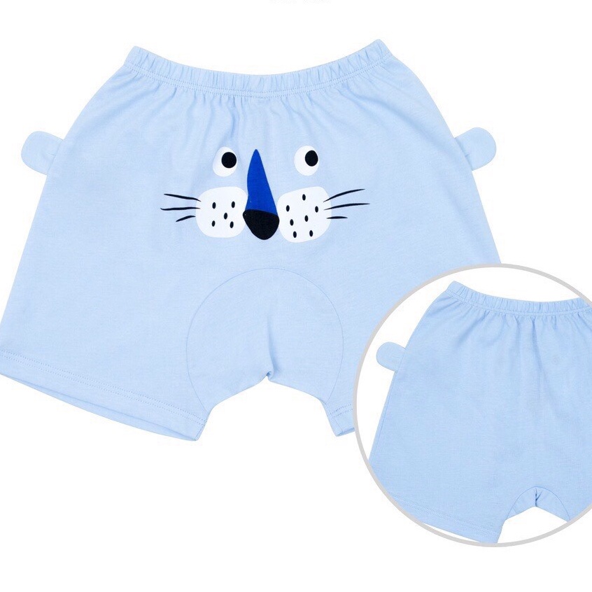 [CHÍNH HÃNG] Combo 3c quần đùi sơ sinh mềm mại họa tiết động vật đáng yêu ASBB065 Zose