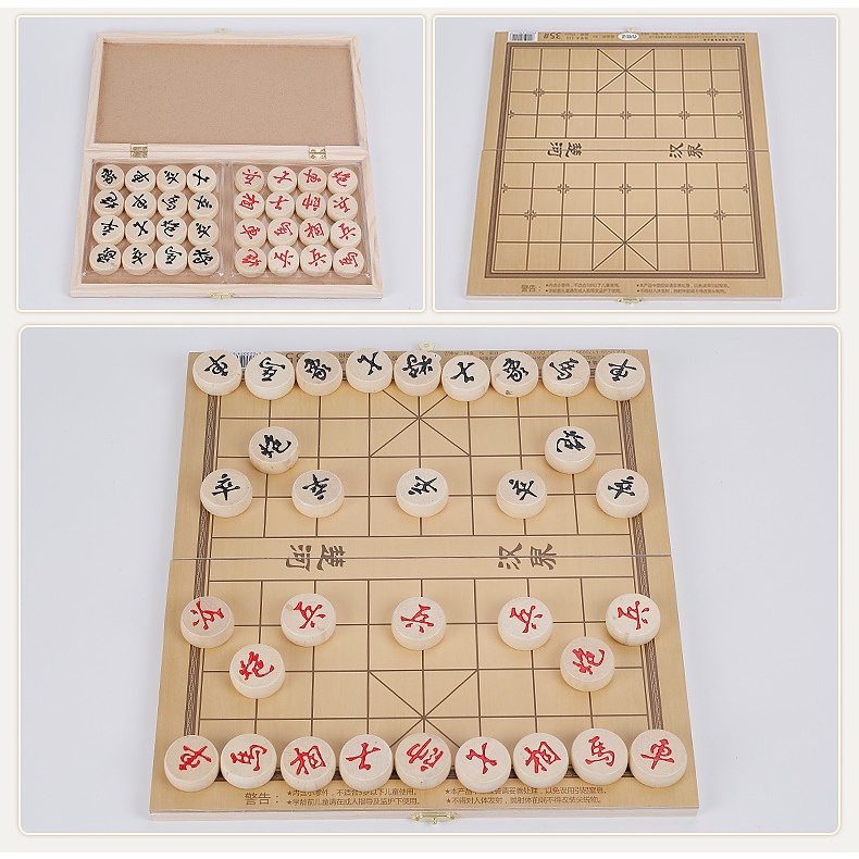 Bộ cờ tướng gỗ sáp gỗ sồi cao cấp Chinese chess