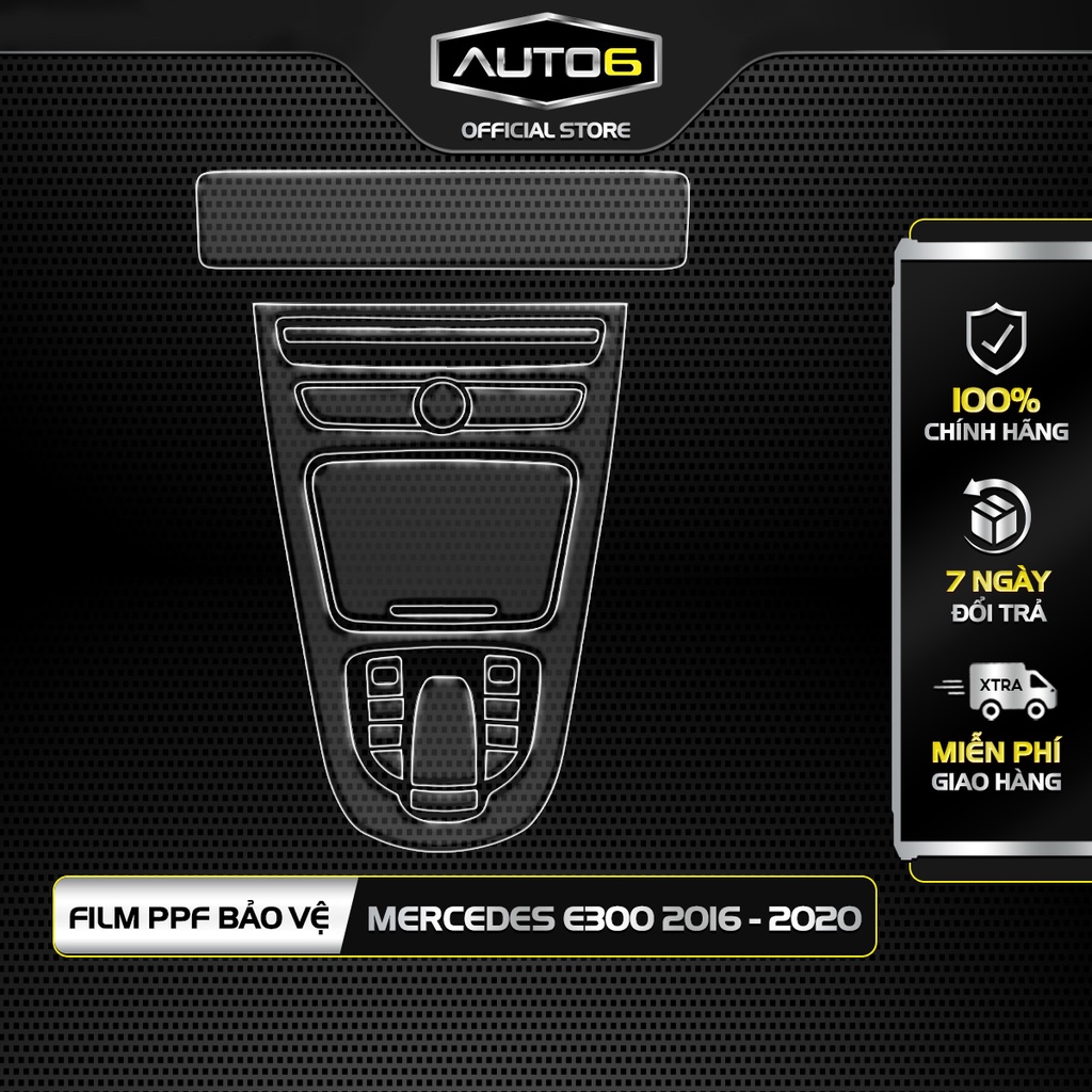 Bộ 2 chi tiết Film PPF trong suốt dán xe MERCEDES E300 2016-2020 chống xước bảo vệ nội thất ô tô - AUTO6