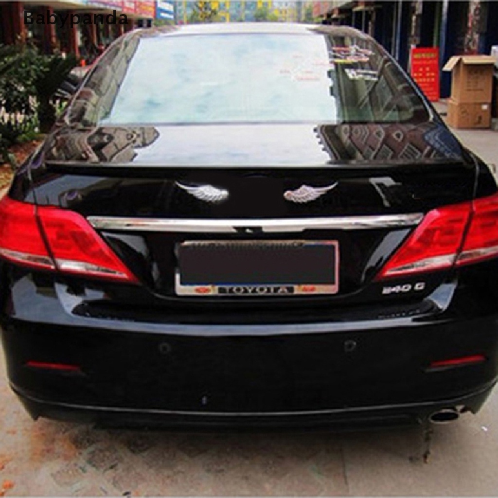 1 Cặp Miếng Dán Hình Đôi Cánh Thiên Thần 3D Bằng Kim Loại Trang Trí Thân Xe Hơi Xe Máy