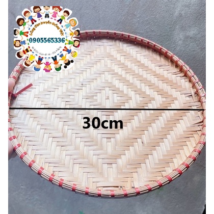 Mẹt tre 30cm loại dày trang trí lễ hội, công ty, trường học, nhà hàng - Mẹt tre đựng thức ăn đã chống ẩm mốc