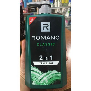 Tắm Gội 2 in 1 Romano Tóc Chắc Khỏe 650G
