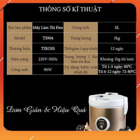 Máy làm tỏi đen Tiross TS904 - Chính hãng - Bảo hành 12 tháng