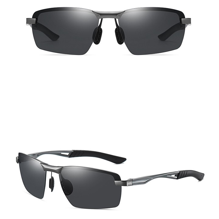 Mắt kính nam thời trang 2021, Kính râm nam Hàn Quốc gọng kim loại phân cực màu nâu, xám, đen_MS38 | BigBuy360 - bigbuy360.vn