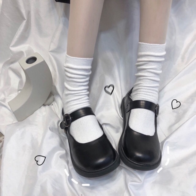 GA88 | GIÀY ULZZANG QUAI DA BASIC - FORM RỘNG LÙI 1 SIZE | BigBuy360 - bigbuy360.vn